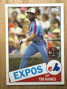 2020 Topps Update #85TB-24 Tim Raines 1985 35th Anniversary Expos - Picture 1 of 2