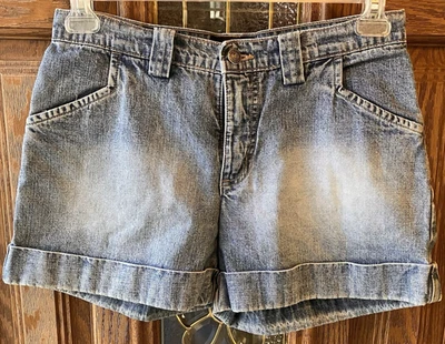 Pantalones Cortos de Jean Xhilaration Para Mujer Azul Talla 9 Denim Algodón Bolsillos Cinturón Lazos Y2K Foto 1 de 4