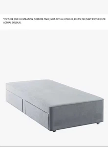 HYPNOS SPRUNG 2 DRAWER DIVAN BED 90X200 3FT LONG SINGLE IN GRANITE RRP£1090 - Picture 1 of 5