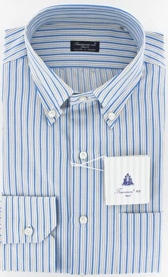 Camisa azul Finamore Napoli 15,75/40 Foto 1 de 4