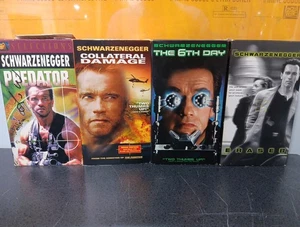 VHS Lot Arnold Predator, Collateral Damage, 6th Day, Eraser Action Horror Thrill - Picture 1 of 12