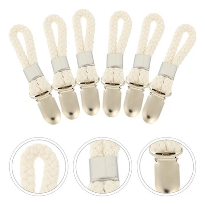  6 Pcs Cotton Rope Loop Tea Clips Handtuch Schlaufen Für Kleidung - Bild 1 von 4