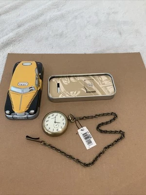 Reloj de Bolsillo Unisex FOSSIL Dorado VT-2520 Extremadamente Raro Foto 1 de 4