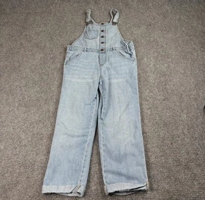 Y2K Oshkosh B’gosh Denim Overalls Girls 14 Button Front Distressed Country Farm - Picture 1 of 19
