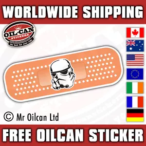 stormtrooper plaster sticker / JDM eurolook dub vag drifting, mr oilcan 110x60mm - Picture 1 of 1