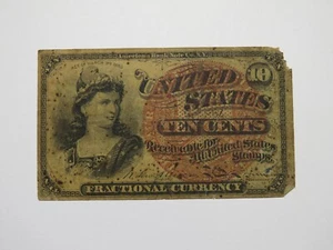 1863 $.10 Fourth Issue Fractional Currency Obsolete Bank Note Bill 4th RARE - Picture 1 of 2