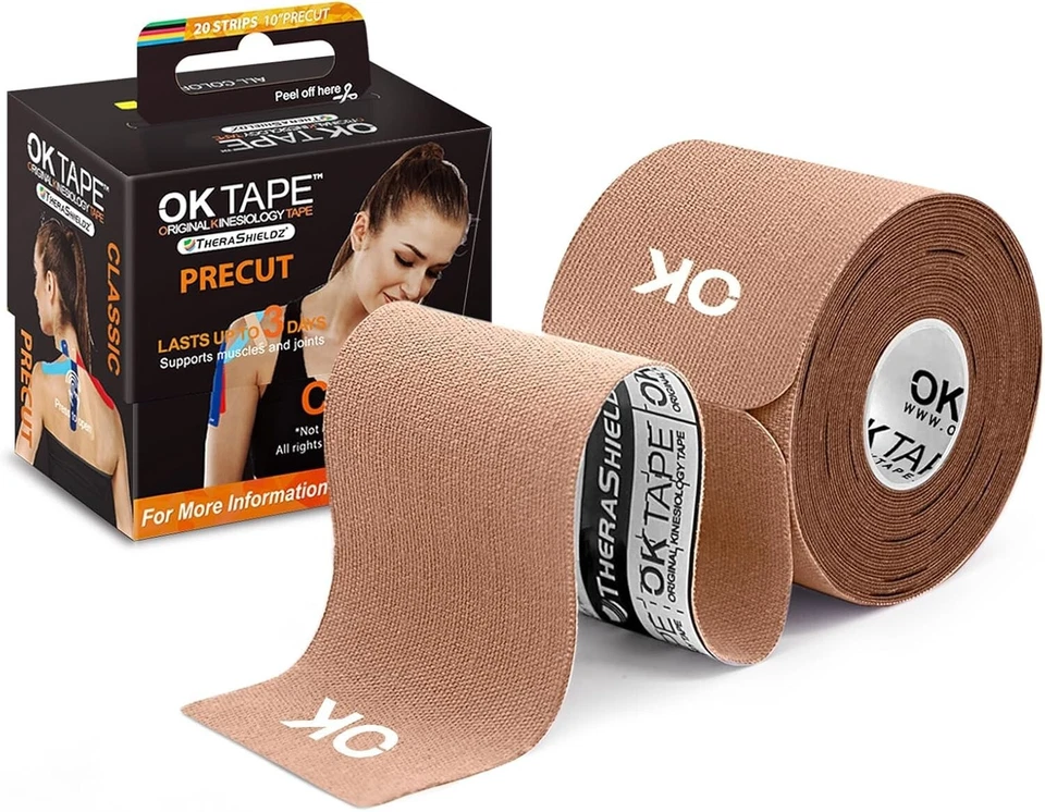 2 PACK OK TAPE, Athletic Tape Latex Free, 2in x 16ft, Color: Beige - Image 1 of 1