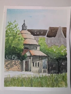 Berlin Spandauer Damm Westend - alter Eckkiosk,  Original Aquarell (24x30cm) - Bild 1 von 1