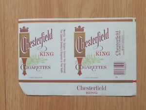 opened empty cigarette soft pack--84 mm-USA-Chesterfield