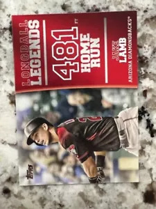 2018 TOPPS SERIES 2 TOPPS LONGBALL LEGENDS INSERT CARD DBACKS JAKE LAMB #LL-37 - Picture 1 of 1