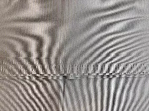 Royale Full Navy Blue White Ticking Stripe Flat Sheet 100% Cotton. - Picture 1 of 9