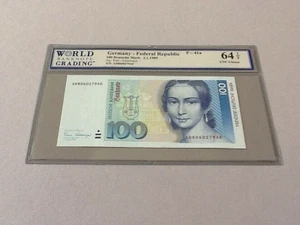 Germany Federal Republic 100 Deutsche Mark P-41a 1989 WBG 64 TOP - Picture 1 of 4