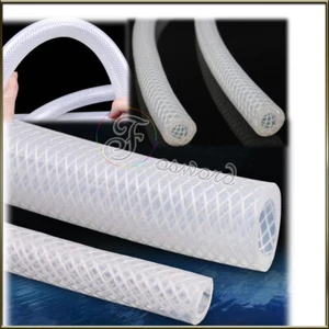 Reinforced Silicone Braided Tubing Braid Tube Hose Food Grade High Pressure 260℃ - Picture 1 of 3