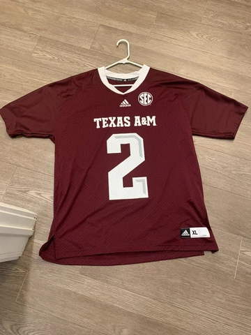 Johnny Manziel TEXAS A&M AGGIES Football Jersey Adidas Size:XL Cover