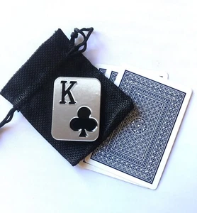 King Of Clubs Poker Card Guard Protector, mit Aufbewahrungstasche - Bild 1 von 2