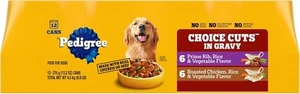 Choice Cuts In Gravy Adult Canned Wet Dog Food Prime Rib Multipack, 13.2 oz - Picture 1 of 9