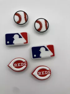 Equipo de béisbol MLB Cincinnati Reds para zapatos de cocodrilo dijes Jibbitz - 6 piezas - Imagen 1 de 1
