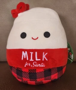 Squishmallows ~ Natale 8,5" Alten the Milk per Babbo Natale nuovo con etichette, Squishdate 9-22-22 - Foto 1 di 8