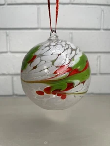 Zorza Art Glass Confetti Bauble Hanging Ornament Artisan Handmade Poland NIB - Picture 1 of 11
