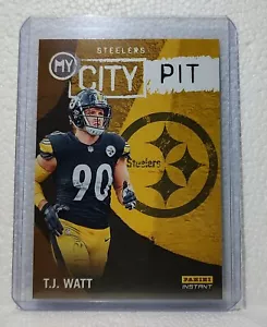 Carta Football T.J. Watt 2023 Panini NFL #8 My City Pittsburgh Steelers 1/344 - Foto 1 di 2