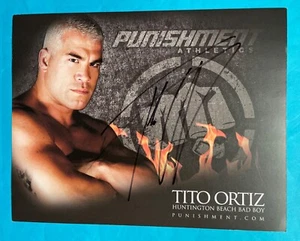 Tito Ortiz Personal Autographed Punishment Athletics Poster 8.5 X 11- No COA - Picture 1 of 2