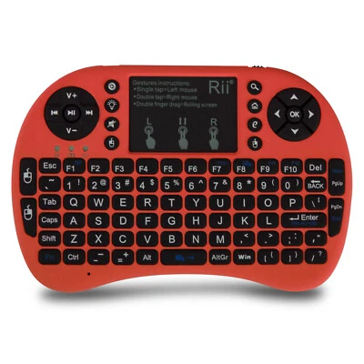 Genuine Rii i8+ Mini 2.4GHz WIRELESS Backlight Touchpad Keyboard -PC/TV/Laptop - Image 1 of 4