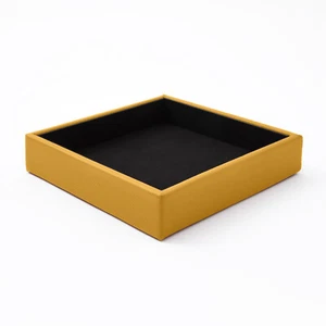 Leere Tasche Echtleder gelb - Schreibtisch Organizer modernes Design - Bild 1 von 5