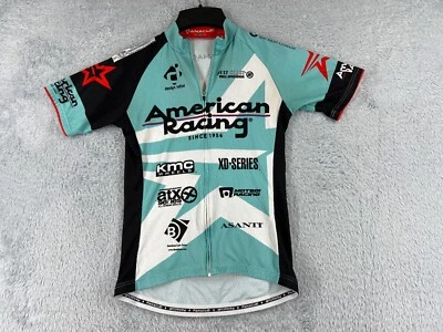 Camiseta deportiva de ciclismo Panache para mujer verde azulado medio cremallera completa poliéster carreras americanas Foto 1 de 4