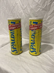 2 VINTAGE SPALDING EXTRA DUTY CHAMPIONSHIP TENNIS BALLS CAN SEALED NEW OLD STOCK - Picture 1 of 3