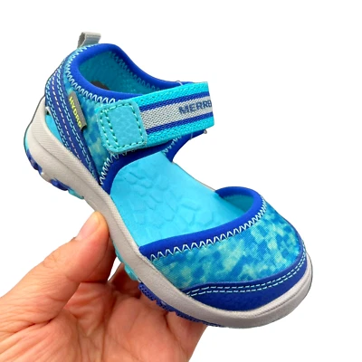 Merrell Baby Girls Sport Sandal Size 5.5 Wide Blue/Turquoise Water Friendly Shoe - Image 1 of 4