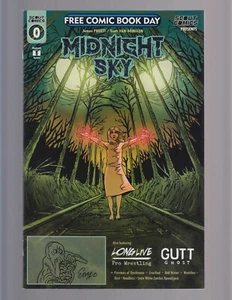 MIDNIGHT SKY #0 - SIGNED & REMARKED by ENZO GARZA (Gutt Ghost, FCBD) VF - Picture 1 of 2