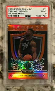 Zion Williamson 2019-20 Panini Prizm DP RC Crusade Orange Prizm PSA 9 Pelicans - Picture 1 of 2