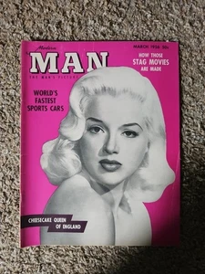MODERN MAN ADULT MENS MAGAZINE MARCH 1956 Jayne Mansfield - Picture 1 of 4