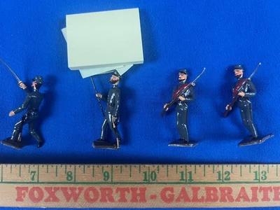 CBG Mignot Guerra Civil Infantería del Sur De Colección Juguete de Plomo Soldados Lote de 4 Foto 1 de 4