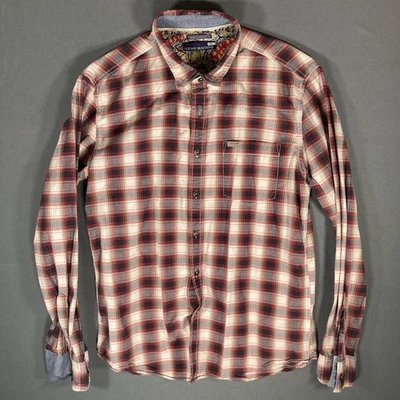 Camisa Flying Machine manga larga abotonada para hombre talla grande a cuadros Foto 1 de 4