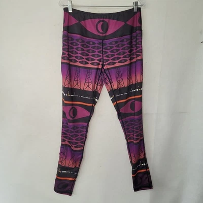TOPATOCO Leggings Welcome To Night Vale Mujer L Púrpura Rosa Eye Power Tower Foto 1 de 4