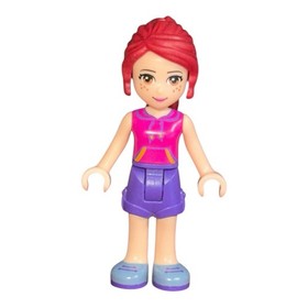 LEGO Friends Minifigure frnd141 MIA Sleeveless Magenta Hoodie From # 41312
