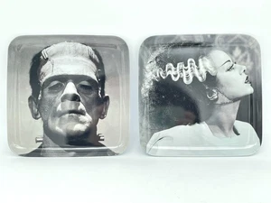 World Market Frankenstein and Bride of Frankenstein 6"x6” bandeja placa - Imagen 1 de 6