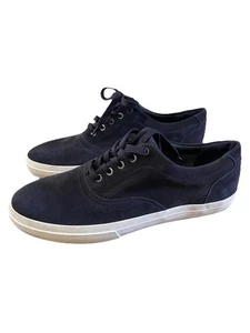 Vince Fullington Mens Sneakers Navy Blue Suede Size 11 Lace Up Low Top Shoes - Picture 1 of 7