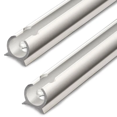 HUMMELLADEN Alu Kederleiste Kederschiene 2x1,2 Meter Ø9mm Aluminium Wohnwagen Kederprofil