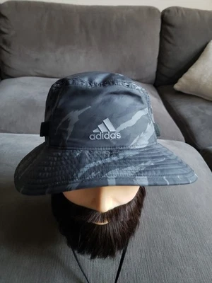 Adidas Victory Aeroready Gris Camuflaje Sombrero Cubo - S/M - NUEVO SIN ETIQUETAS. Foto 1 de 4