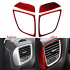 4Pc Carbon Fiber Inner Air Vent Outlet Cover Trim For Mazda 3 Axela 2017-18 Red
