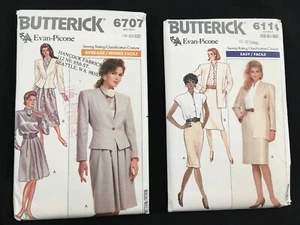 Butterick 6114 6707 1980s Evan Picone Womens Suit Separates 18-20-22 Uncut - Picture 1 of 5