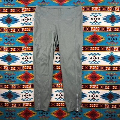 Leggings ajustados Under Armour atléticos para correr entrenamiento recortados grises LG Foto 1 de 4