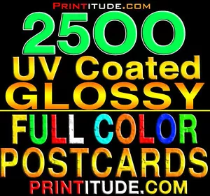 2500 POSTCARDS 4.25x11 FULL COLOR 2SIDED GLOSSY CUSTOM EDDM PRINTING 4.25"X11" - Picture 1 of 1