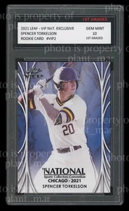 SPENCER TORKELSON 2021 LEAF VIP NATIONAL CONVENTION 1° GRADO 10 ROOKIE CARD RC - Foto 1 di 1