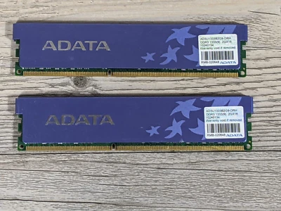 ADATA Desktop PC RAM, DDR3, PC3-10600, 1333 MHz, 2x2GB Sticks (AD3U1333B2G9-DRH) - Image 1 of 4