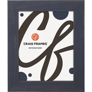 Jasper, 1.5" Weathered Blue Picture Frame, Uncommon Sizes 18x18 - 24x31 - Picture 1 of 6