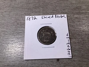 1872 Shield Nickel Early Five Cent Nickel No Rays 120823 32 - Picture 1 of 4
