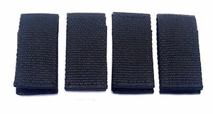 4 CINTURONES DE AJUSTE DE GANCHO Y BUCLE GUARDIANES DE SEGURIDAD DE LA POLICÍA NEGROS DE NAILON 2"" - Imagen 1 de 3